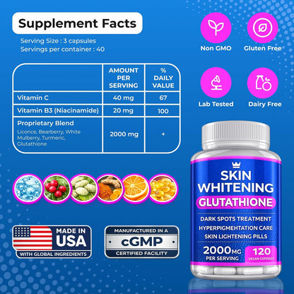 Glutathione 2000mg - 120 Cápsulas - Complemento Alimenticio Antioxidante – Image 8