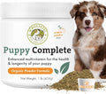Wholistic Pet Organics Puppy Complete - Multivitamínico en polvo para cachorros (45 dosis)