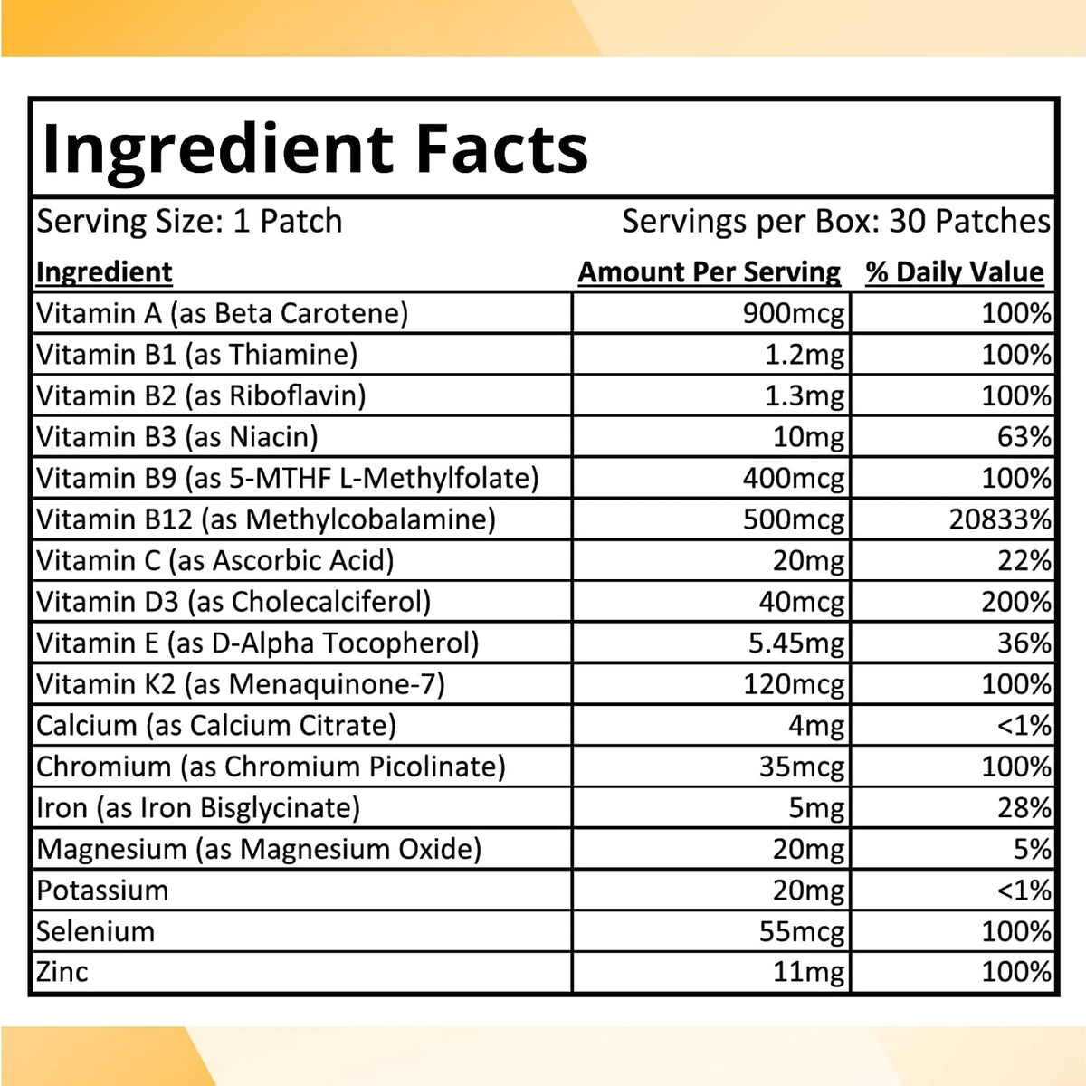 Diamond Hills Multi Patch-Up – Parches diarios multivitamínicos, 30 unidades – Image 3