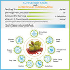 WELLNESS EXTRACT Eannatto Tocotrienols Vitamina E Sin Tocoferoles, Non-GMO, Sin Gluten, Antioxidante (300 mg, 30 cápsulas blandas)