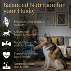 Prestige Breed Multivitamínicos, Nutrición Equilibrada para tu Husky, 90 unidades, Hecho en EE.UU. con Bacon Real