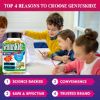 Geniuskidz Omega 3 DHA Gominolas para Niños y Adolescentes - 60 Unidades