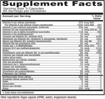 Vitanica Women's Symmetry, Multivitamínico Diario de Alta Potencia para Mujeres, Vegano, 180 Cápsulas – Image 2