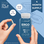 L-Ergothioneine 25mg - 120 Cápsulas Vegetarianas, Suministro para 4 Meses, Suplemento Antioxidante