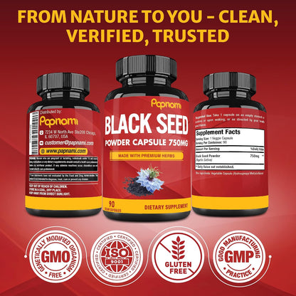 Cápsulas de Semilla Negra Pura 750mg - – Apoyo al bienestar: Puede ayudar a mantener el equilibrio natural del – Image 6