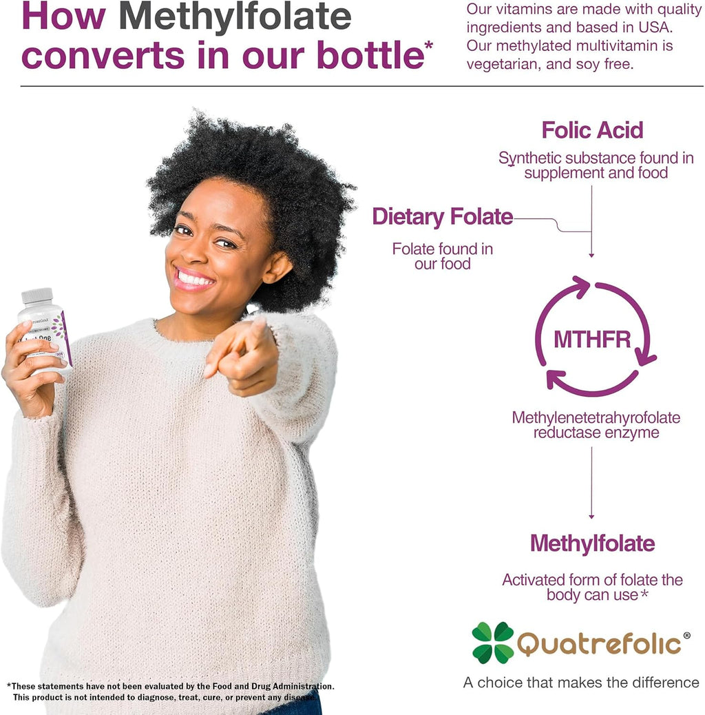 NatureGenX Just One Daily Methylated Multivitamin – Iron-Free – 60 Cápsulas (2 Meses)