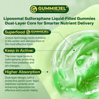 Suplemento de Sulforafano Liposomal 150mg - Gominolas con Extracto de Brócoli, Quercetina y Glutatión - 120 unidades