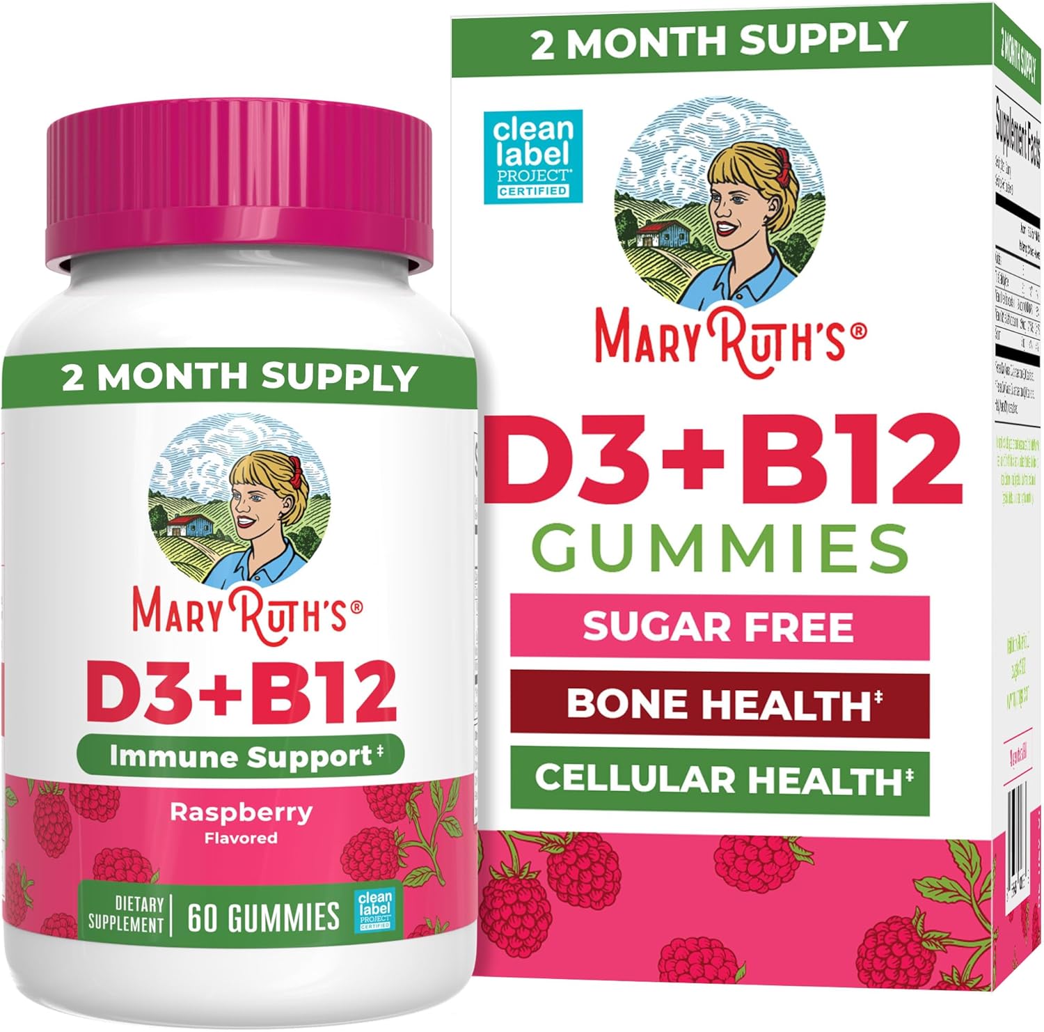 Gominolas de Vitamina D3 + B12 - Sin Azúcar - Vegano - 60 Unidades