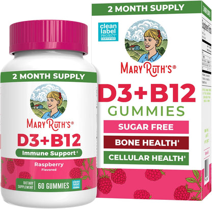 Gominolas de Vitamina D3 + B12 - Sin Azúcar – Personas con dietas vegetarianas o veganas, ya que la vitamina B12 – Image 1
