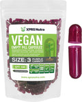 XPRS Nutra Cápsulas Vacías Tamaño 3 - 100 uds - Veganas Vegetarianas - Llenado DIY - Cápsulas Vegetales (Zanahoria Morada)