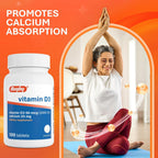 Rugby Vitamina D3 2000 IU (50 mcg) - Suplemento diario de vitamina D3 sin gluten para huesos, dientes e inmunidad - 100 comprimidos