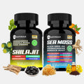 TM NATURALS - Cápsulas de Sea Moss, Shilajit, Aceite de Semilla Negra, Ashwagandha y Jengibre - 120 Cápsulas