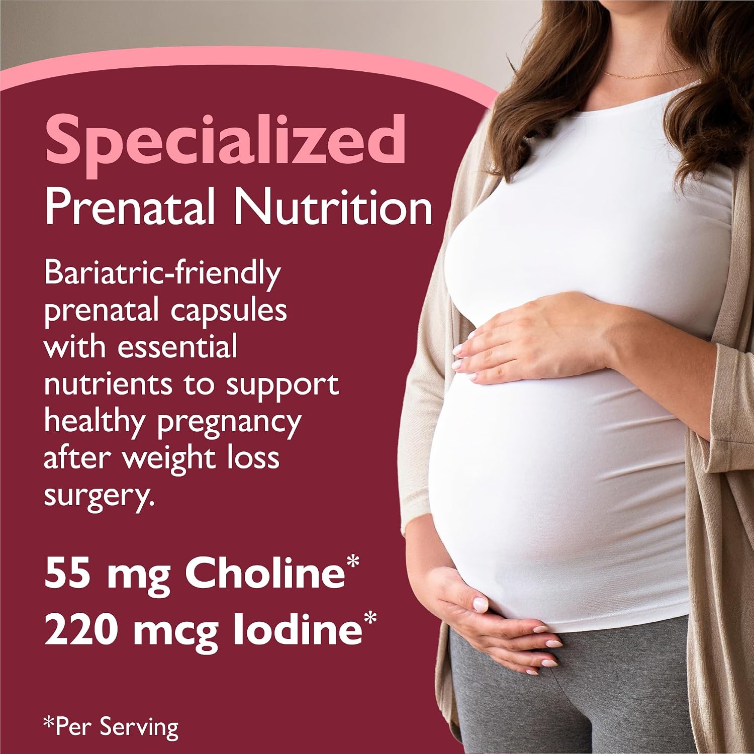 Celebrate Vitamins Multivitamínico Prenatal Bariátrico con Folato, Hierro, Yodo y Colina - 60 Cápsulas