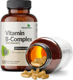 Futurebiotics Complejo B con Vitamina C - Apoya la Producción de Energía, Sistema Nervioso y Sistema Inmunológico - Non-GMO, 120 Cápsulas Vegetales