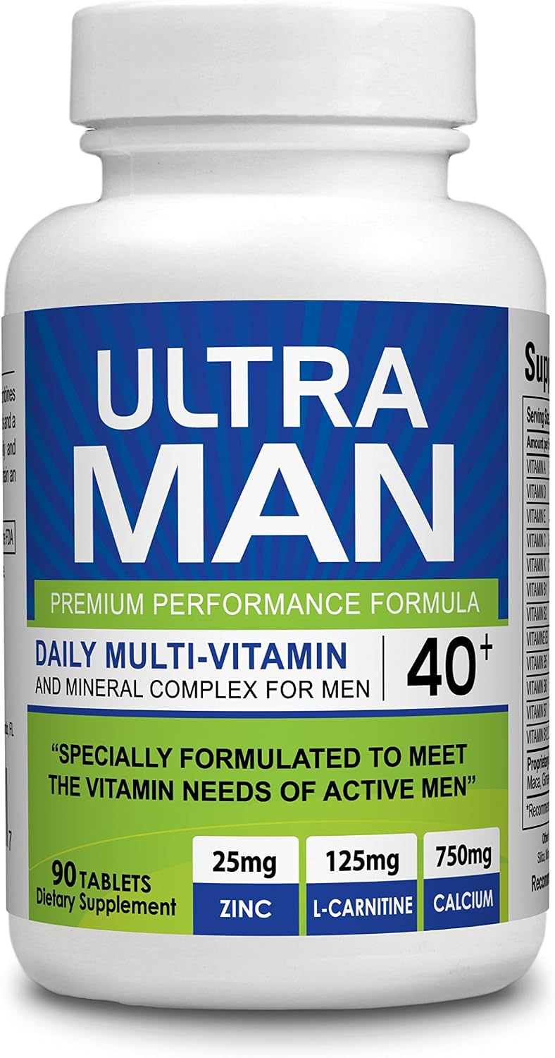 Ultra Man - Multivitamínico para Hombres - 90 Comprimidos - Fórmula Premium 100% Natural