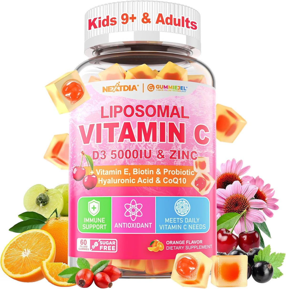 Gomitas Liposomales de Vitamina C 1000mg, D3 5000IU y Zinc - Pack de 2 – Image 9