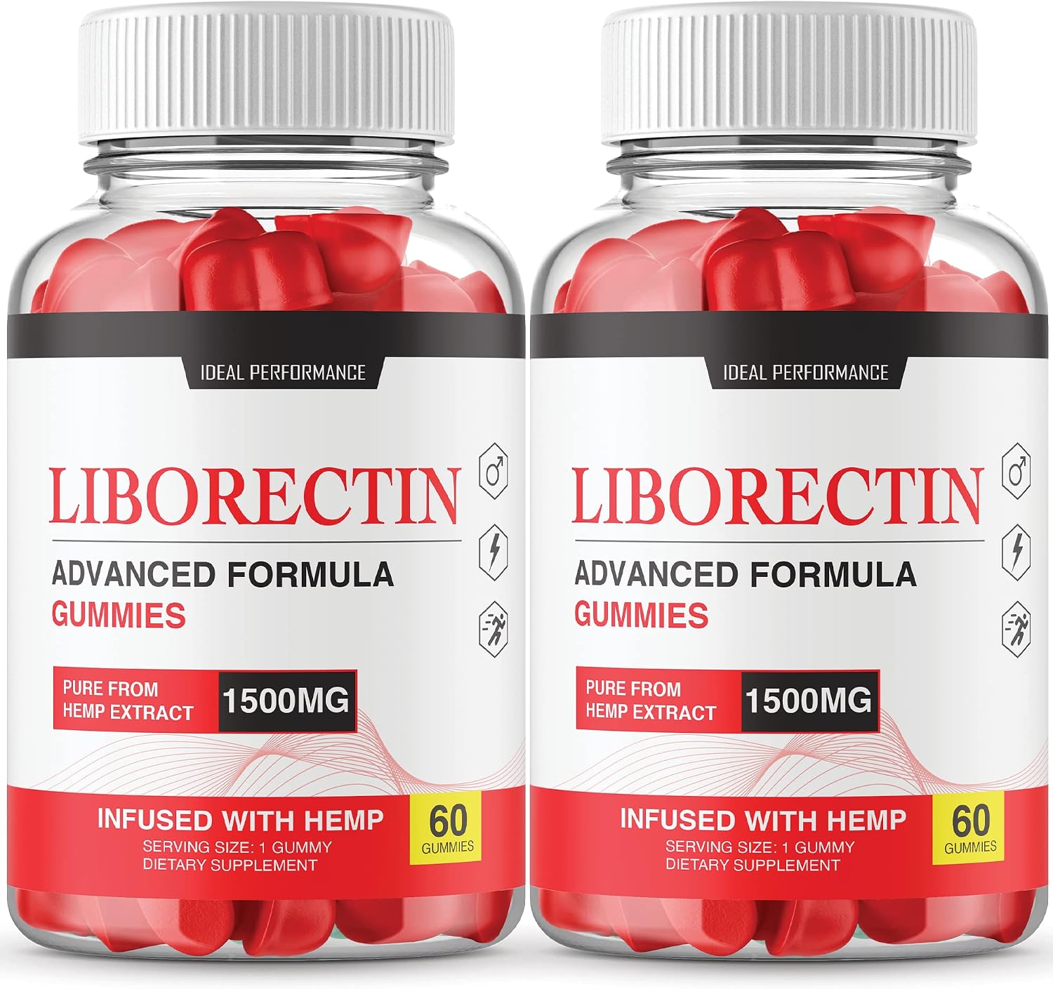 IDEAL PERFORMANCE Liborectin Gummies (2 Paquetes, 120 Gominolas)