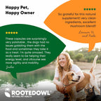 Rooted Owl® Suplemento de Hongos para Perros y Gatos - Apoyo Inmunológico - 60 Cápsulas