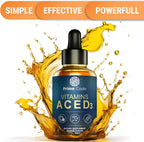 Prime Code Vitamin A Líquido con Vitaminas C, E y D3 - Complemento Alimenticio en Gotas, Sabor Naranja Natural