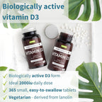 Igennus Vitamina D3 2000 UI, 50 mcg, 365 Comprimidos Vegetarianos - Suministro para 1 Año