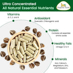 Cápsulas de Semillas de Moringa Ecológicas de Organic Veda - 120 Cápsulas Veganas