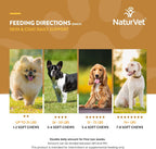 NaturVet Piel y Pelaje Más Ayuda para el Aliento para Perros, 70 Masticables Suaves