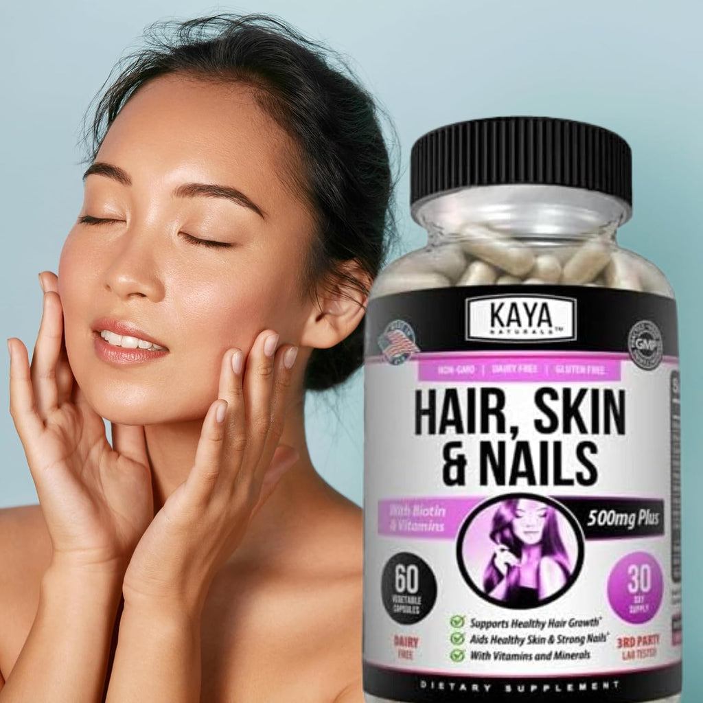 Kaya Naturals Biotina con Vitaminas para Cabello, Piel y Uñas