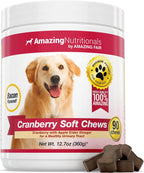 Amazing Cranberry Suplemento de Arándano para Perros - Apoyo Urinario y de Vejiga - 120 Masticables con Vinagre de Manzana para la Salud Inmunitaria - Sabor Bacon