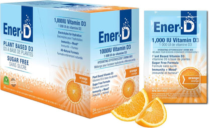 Ener-D Sugar Free Multivitamin Drink Mix - Sabor Naranja, 24 Sobres – Image 1
