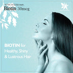 Biotina 30mcg, Suplemento para el Cabello, Piel y Uñas | 90 Comprimidos
