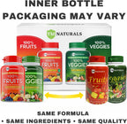 TM NATURALS Fruit and Veggies Supplement - Super Frutas y Verduras, 180 Cápsulas (Pack de 4)