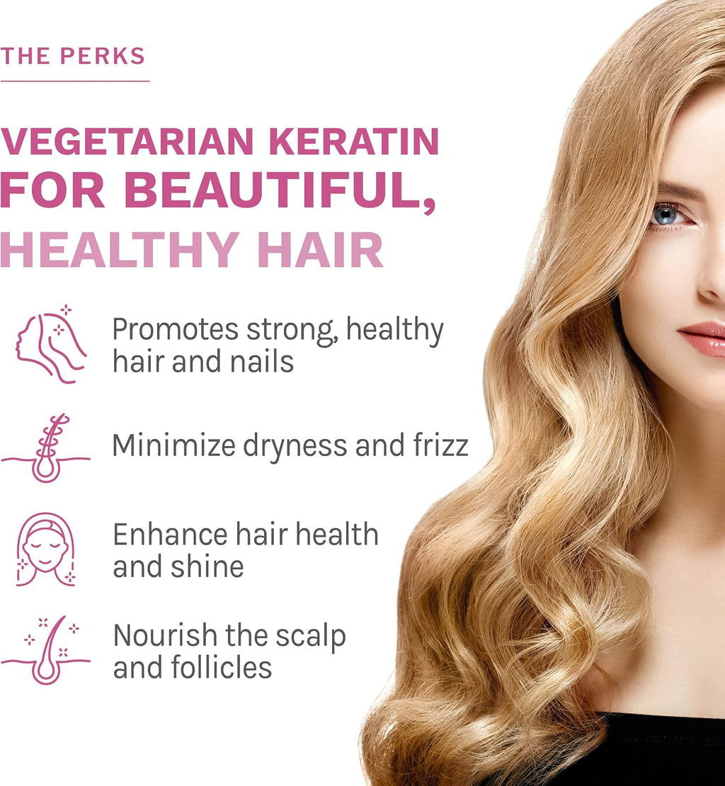 Reserveage Beauty Keratin Hair Booster con Biotina y Resveratrol - Suplemento para Cabello y Uñas - 120 Cápsulas