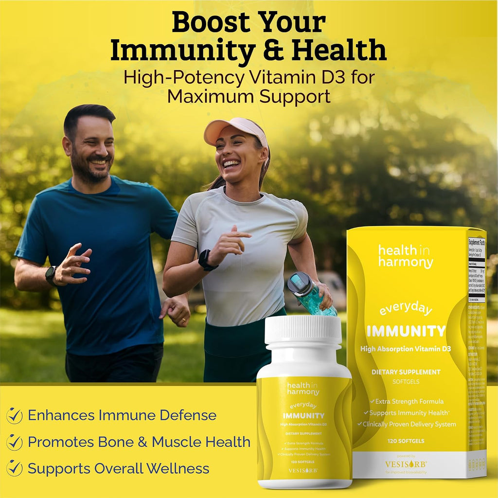 Everyday Immunity Vitamina D3 4000 IU - 60 Cápsulas Blandas con VESIsorb®