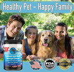 WIZARDPET Masticables Blandos de Aceite de Salmón y Krill para Perros - 120 Unidades - Suplemento de Omega 3, 6 y 9 con EPA y DHA