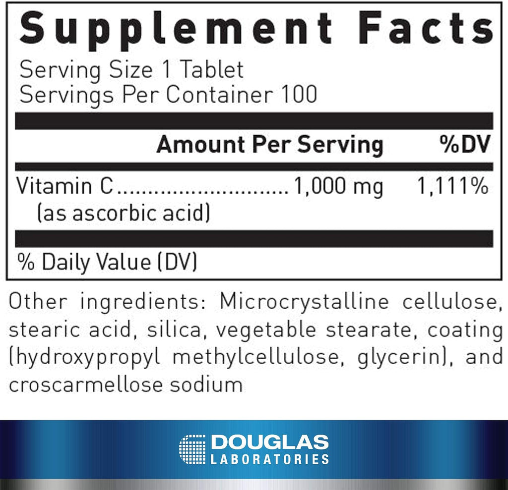 Douglas Laboratories Vitamina C | 100 Comprimidos