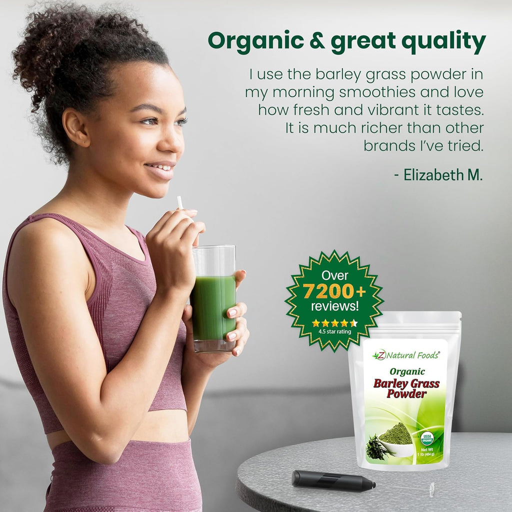 Z Natural Foods Polvo de Hierba de Cebada Orgánico - 454 g