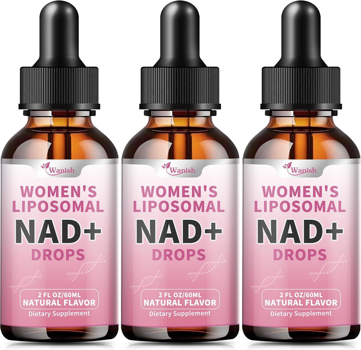 Wanish Liposomal NAD Líquido 500 mg para Mujeres - Nicotinamida, Vegano, Sin Azúcar, 60 ml – Image 9
