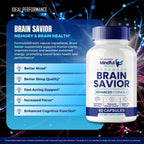 Brain Savior Cápsulas para la Memoria y Concentración - Fórmula Avanzada Nootrópica - Máxima Potencia (3 Pack)