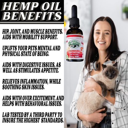 Pet Hemp Oil - Aceite de Cáñamo y Hierba – Aceite de cáñamo orgánico (120 mg): Fuente de omega 3, 6 y 9, así como – Image 4