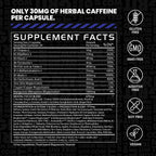 Gains in Bulk Elevated Nootropic Herbal Energy Suplemento Energético y de Enfoque, 60 Cápsulas