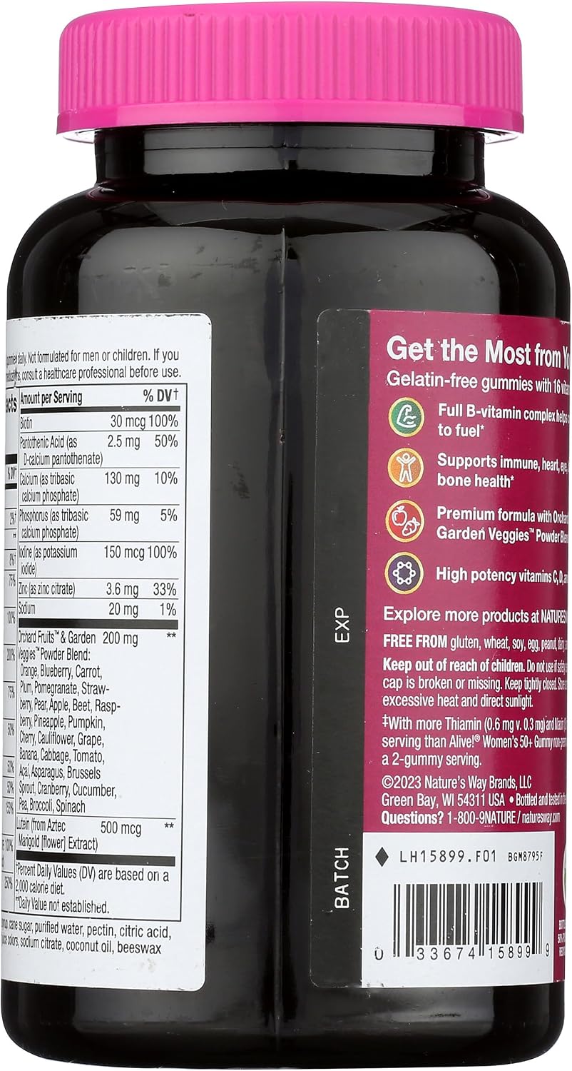 Nature's Way Alive! Multivitamínico Gomitas para Mujeres 50+ 150 mg, 75 Gomitas