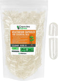 XPRS Nutra Cápsulas Veganas Vacías Tamaño 0 - 1000 Unidades - Cápsulas Vegetales Transparentes para Aceites Esenciales - Vacías para Rellenar