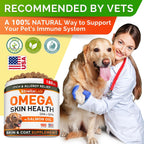 StrellaLab Omega 3 para Perros - 180 Golosinas de Aceite de Pescado - Suplemento para la Piel y el Pelaje - Sabor a Salmón Ahumado
