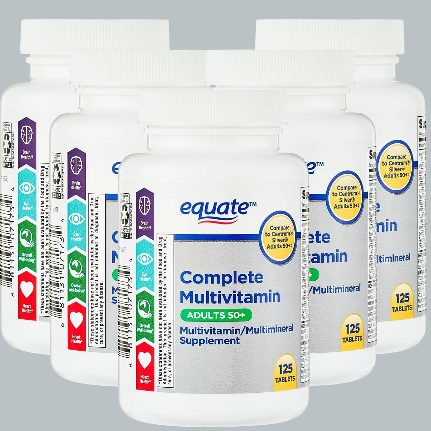 Equate Multivitamínico Completo para Adultos 50+ - 125 Comprimidos