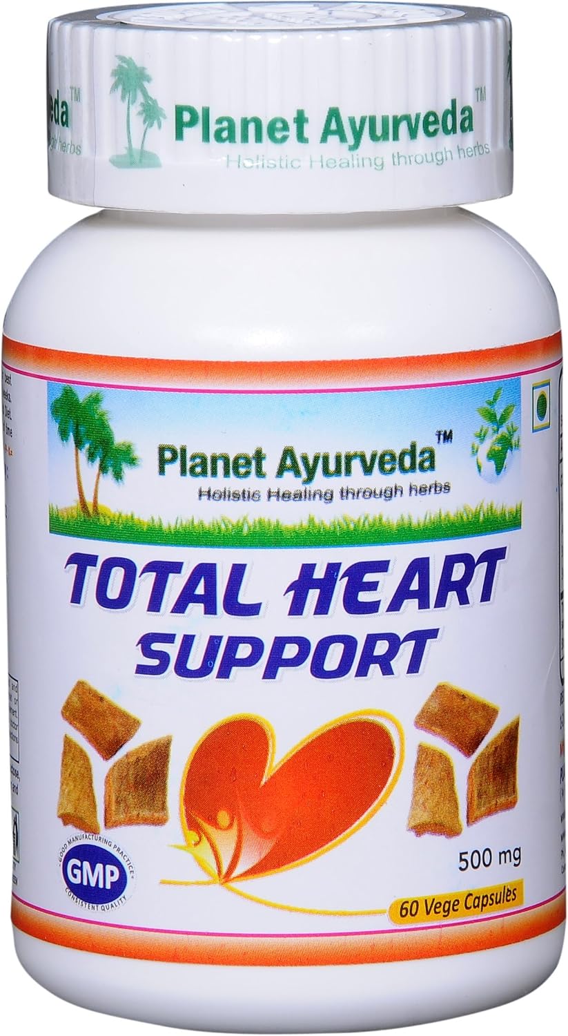 Planet Ayurveda Total Heart Support, 500mg 120 Cápsulas Vegetales - 2 Botellas