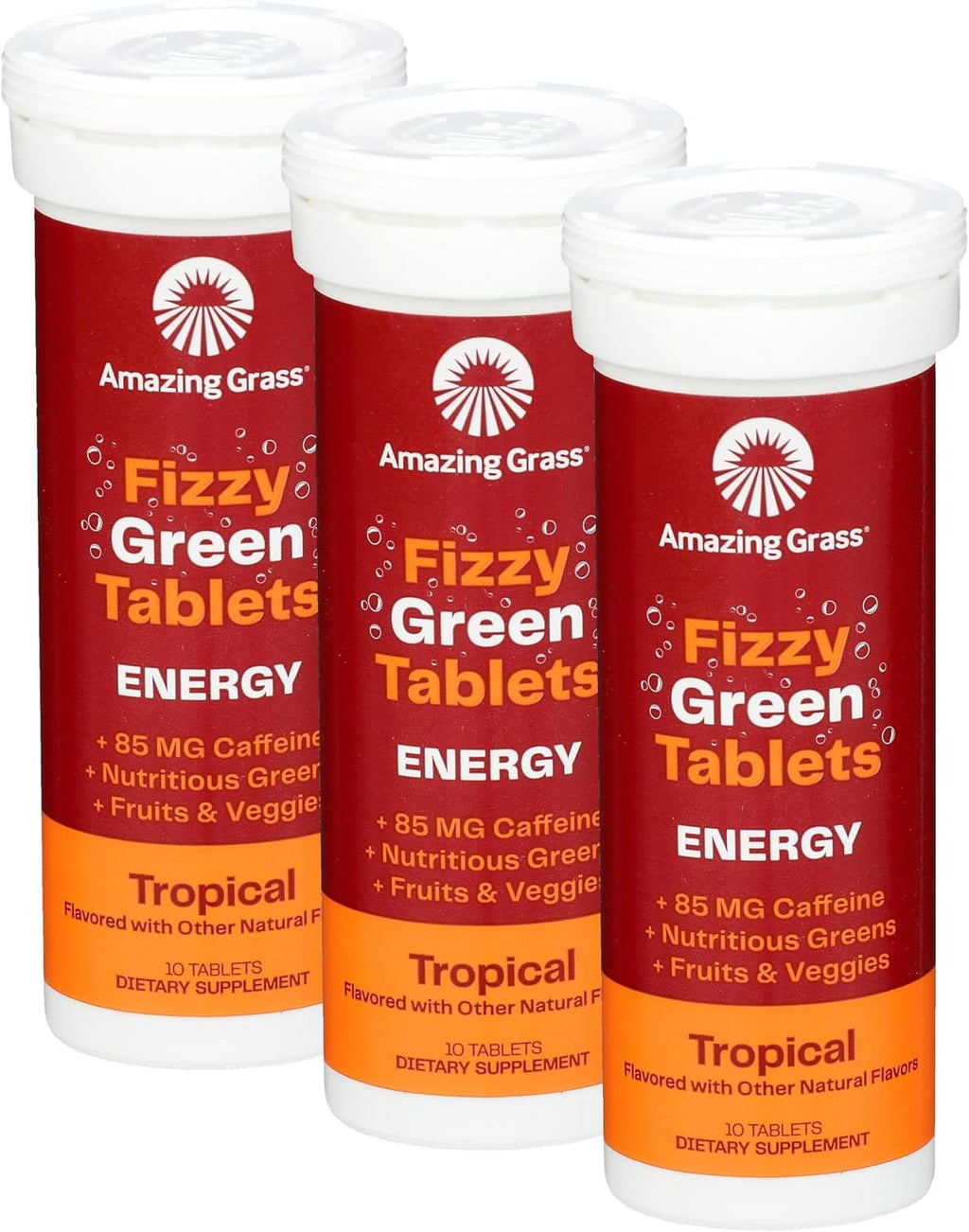 Amazing Grass Tropical Energy Green Superfood, 10 comprimidos