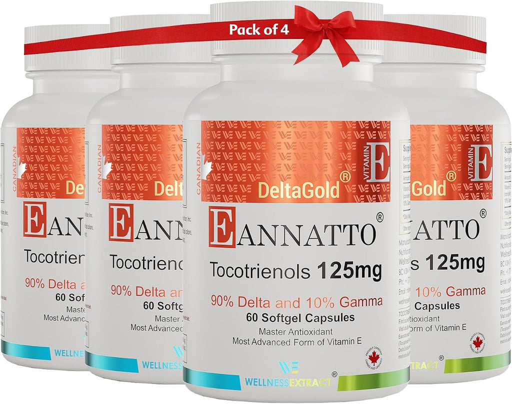 WELLNESS EXTRACT Eannatto Tocotrienols Deltagold Vitamina E, 50 mg, 30 Cápsulas Blandas