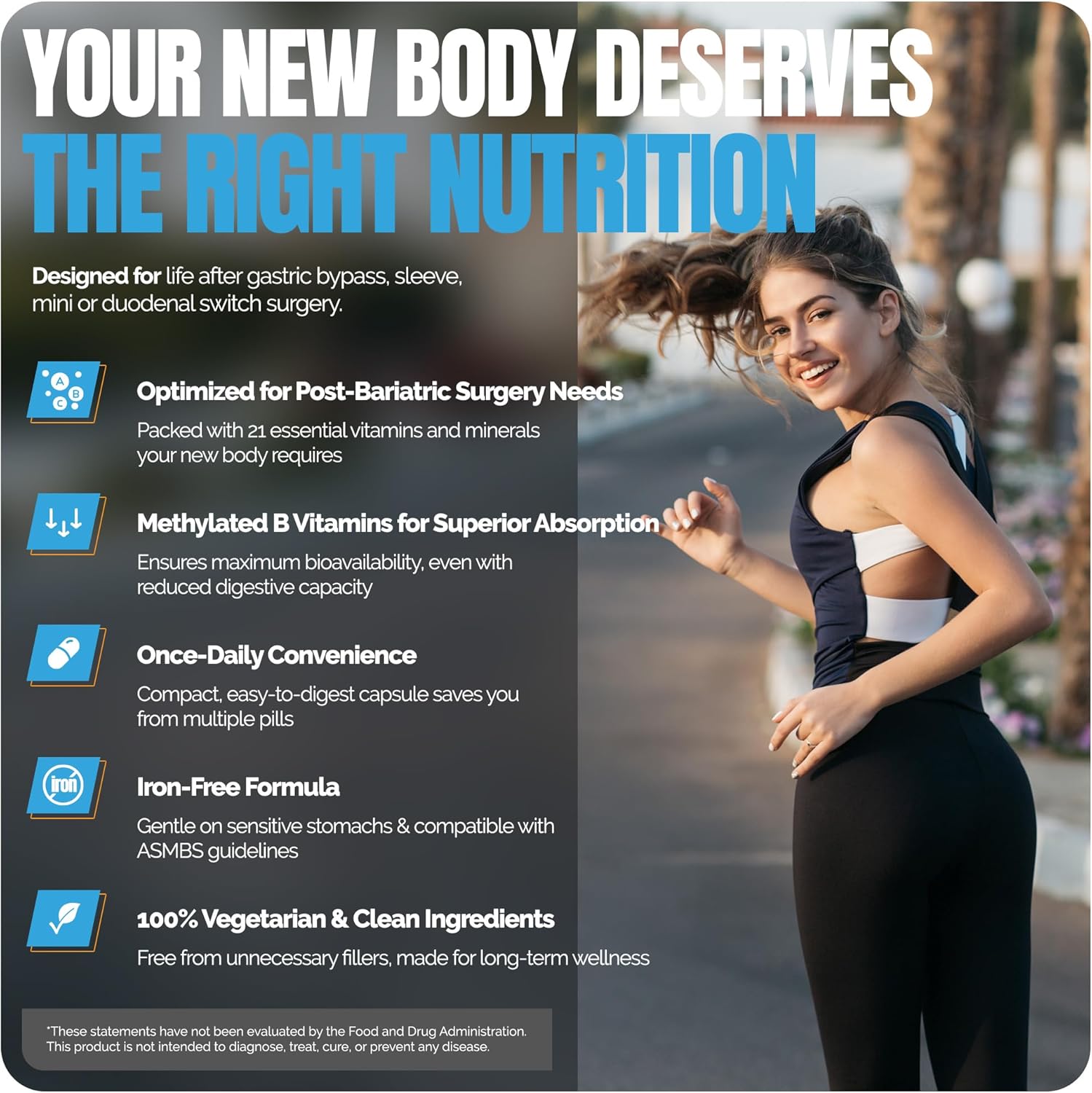 Shiny Leaf Multivitamínico Bariátrico Metilado Sin Hierro – 90 Cápsulas