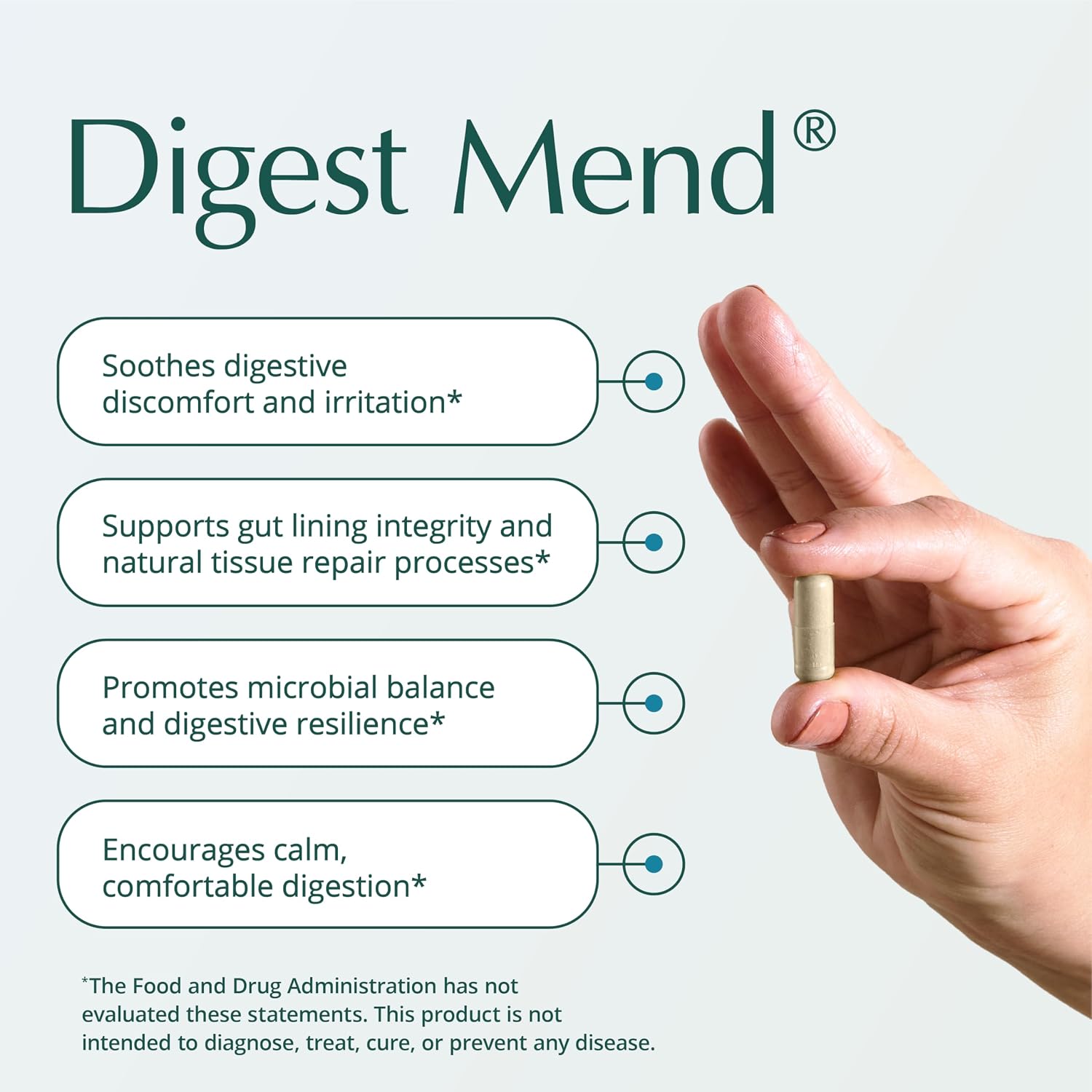Nat Health Products Digest Mend - Apoyo Digestivo con DGL, Aloe Vera, Malvavisco y Manzanilla (180 Cápsulas)