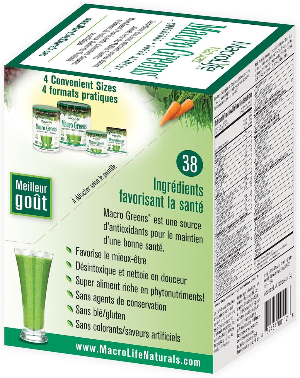 Macro Greens Superfood Powder – 38 Superalimentos con Probióticos y Enzimas
